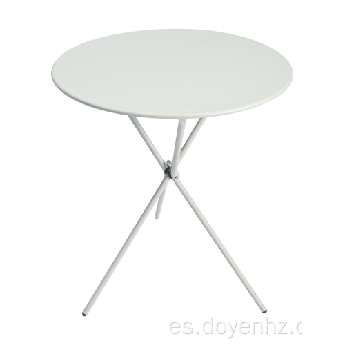 Mesa plegable redonda de metal de 60 cm con 3 patas